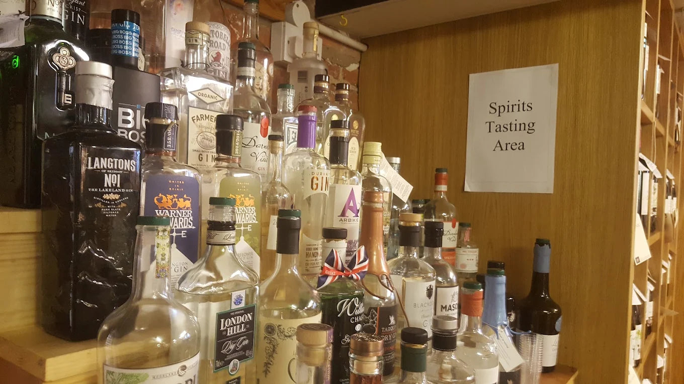 The spirits tasting area