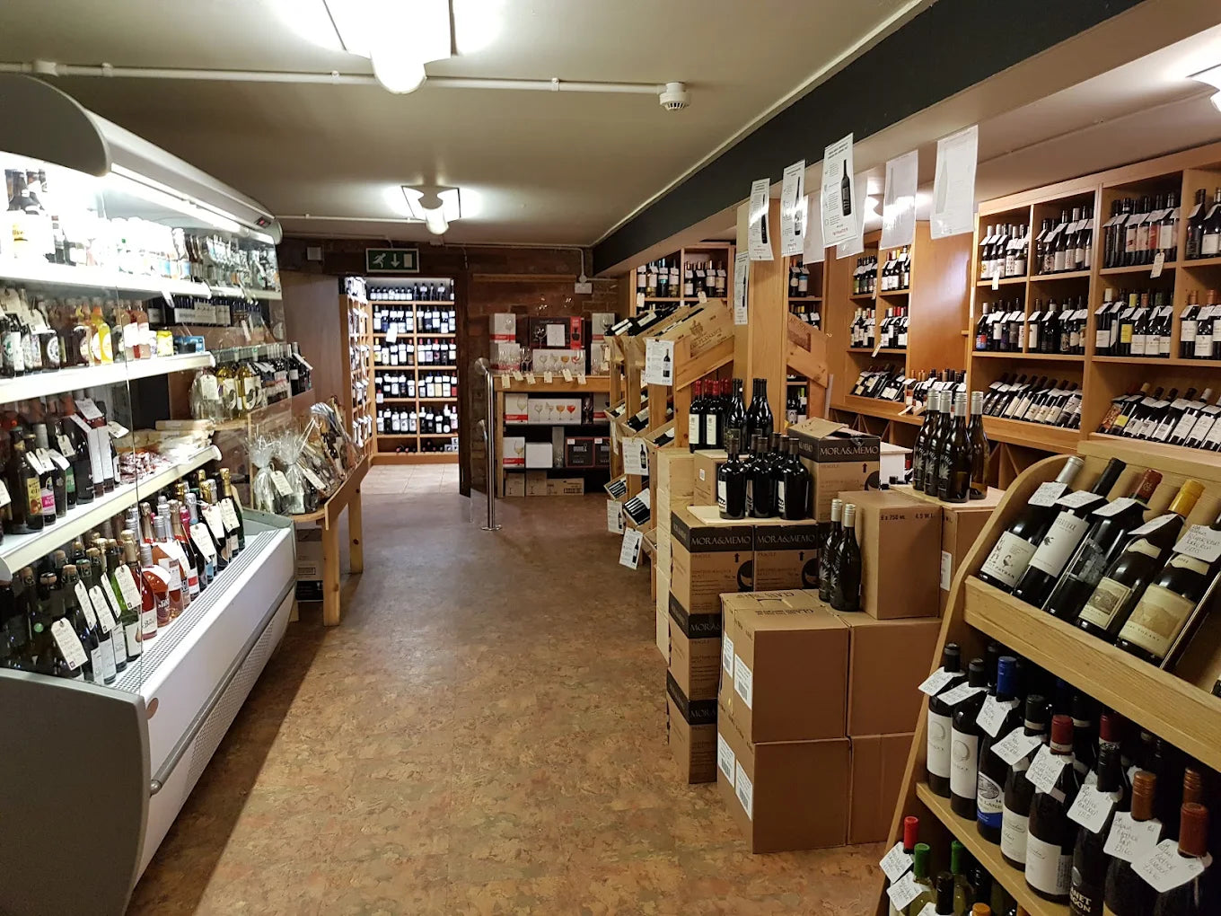 The delicatessen counter inside Field and Fawcett